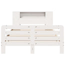 vidaXL fehér tömör fenyőfa ágy matrac nélkül 140x190 cm