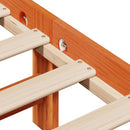 vidaXL viaszbarna tömör fenyőfa ágy matrac nélkül 75 x 190 cm