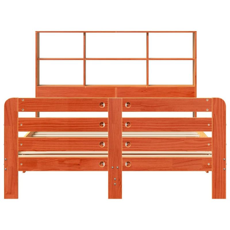 vidaXL viaszbarna tömör fenyőfa ágy matrac nélkül 160 x 200 cm