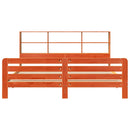 vidaXL viaszbarna tömör fenyőfa ágy matrac nélkül 180 x 200 cm