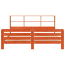 vidaXL viaszbarna tömör fenyőfa ágy matrac nélkül 200 x 200 cm