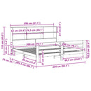 vidaXL viaszbarna tömör fenyőfa ágy matrac nélkül 200 x 200 cm