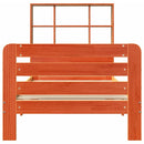 vidaXL viaszbarna tömör fenyőfa ágy matrac nélkül 75 x 190 cm