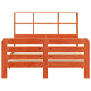 vidaXL viaszbarna tömör fenyőfa ágy matrac nélkül 135 x 190 cm