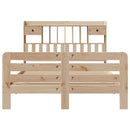 vidaXL tömör fenyőfa könyvespolcos ágy matrac nélkül 140 x 200 cm