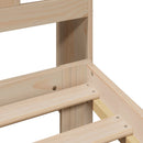 vidaXL tömör fenyőfa könyvespolcos ágy matrac nélkül 140 x 200 cm