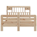 vidaXL tömör fenyőfa könyvespolcos ágy matrac nélkül 150 x 200 cm