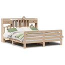 vidaXL tömör fenyőfa könyvespolcos ágy matrac nélkül 180 x 200 cm