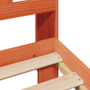 vidaXL barna tömör fenyőfa könyvespolcos ágy matrac nélkül 135 x 190cm