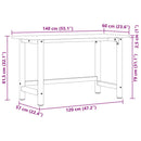 vidaXL sötétbarna tömör tölgyfa munkapad 140 x 60 x 81,5 cm