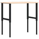 vidaXL tömör tölgyfa négyszög alakú munkapad 100 x 60 x (71,5-98) cm