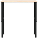vidaXL tömör tölgyfa négyszög alakú munkapad 100 x 60 x (71,5-98) cm
