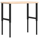 vidaXL tömör tölgyfa négyszög alakú munkapad 100 x 60 x (73-99,5) cm