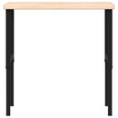 vidaXL tömör tölgyfa négyszög alakú munkapad 100 x 60 x (73-99,5) cm