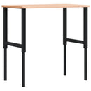 vidaXL tömör bükkfa négyszög alakú munkapad 100 x 60 x (71,5-98) cm