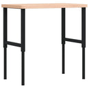 vidaXL tömör bükkfa négyszög alakú munkapad 100 x 60 x (73-99,5) cm