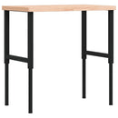 vidaXL tömör bükkfa négyszög alakú munkapad 100 x 60 x (73-99,5) cm