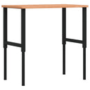 vidaXL tömör bükkfa négyszög alakú munkapad 100 x 60 x (71,5-98) cm