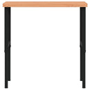 vidaXL tömör bükkfa négyszög alakú munkapad 100 x 60 x (73-99,5) cm