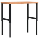 vidaXL tömör bükkfa négyszög alakú munkapad 100 x 60 x (73-99,5) cm