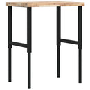 vidaXL tömör bükkfa négyszög alakú munkapad 80 x 60 x (73-99,5) cm