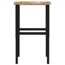 vidaXL tömör bükkfa négyszög alakú munkapad 80 x 60 x (73-99,5) cm