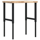 vidaXL tömör bükkfa négyszög alakú munkapad 80 x 60 x (73-99,5) cm