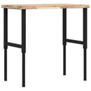 vidaXL tömör bükkfa négyszög alakú munkapad 100 x 60 x (73-99,5) cm