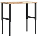 vidaXL tömör bükkfa négyszög alakú munkapad 100 x 60 x (73-99,5) cm