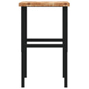vidaXL tömör bükkfa négyszög alakú munkapad 80 x 60 x (73-99,5) cm