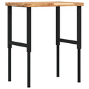 vidaXL tömör bükkfa négyszög alakú munkapad 80 x 60 x (73-99,5) cm