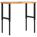 vidaXL tömör bükkfa négyszög alakú munkapad 100 x 60 x (73-99,5) cm