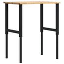 vidaXL tömör tölgyfa munkapad 80 x 60 x (71,5-98) cm