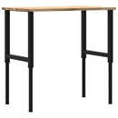 vidaXL tömör tölgyfa munkapad 100 x 60 x (71,5-98) cm