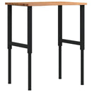 vidaXL világosbarna tömör tölgyfa munkapad 80 x 60 x (71,5-98) cm