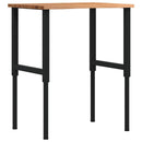 vidaXL világosbarna tömör tölgyfa munkapad 80 x 60 x (71,5-98) cm