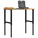 vidaXL világosbarna tömör tölgyfa munkapad 100 x 60 x (71,5-98) cm