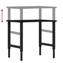 vidaXL sötétbarna tömör tölgyfa munkapad 80 x 60 x (71,5-98) cm