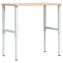 vidaXL tömör tölgyfa négyszög alakú munkapad 100 x 60 x (71,5-98) cm