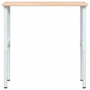 vidaXL tömör tölgyfa négyszög alakú munkapad 100 x 60 x (71,5-98) cm