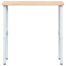 vidaXL tömör tölgyfa négyszög alakú munkapad 100 x 60 x (73-99,5) cm