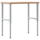 vidaXL tömör tölgyfa négyszög alakú munkapad 100 x 60 x (73-99,5) cm