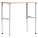vidaXL tömör bükkfa négyszög alakú munkapad 100 x 60 x (71,5-98) cm