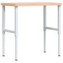 vidaXL tömör bükkfa négyszög alakú munkapad 100 x 60 x (73-99,5) cm