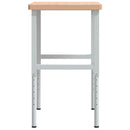 vidaXL tömör bükkfa négyszög alakú munkapad 100 x 60 x (73-99,5) cm