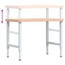 vidaXL tömör bükkfa négyszög alakú munkapad 100 x 60 x (73-99,5) cm