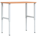 vidaXL tömör bükkfa négyszög alakú munkapad 100 x 60 x (71,5-98) cm