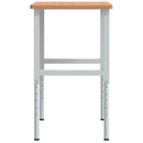 vidaXL tömör bükkfa négyszög alakú munkapad 100 x 60 x (71,5-98) cm