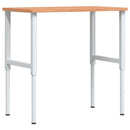 vidaXL tömör bükkfa négyszög alakú munkapad 100 x 60 x (71,5-98) cm