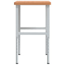 vidaXL tömör bükkfa négyszög alakú munkapad 100 x 60 x (73-99,5) cm
